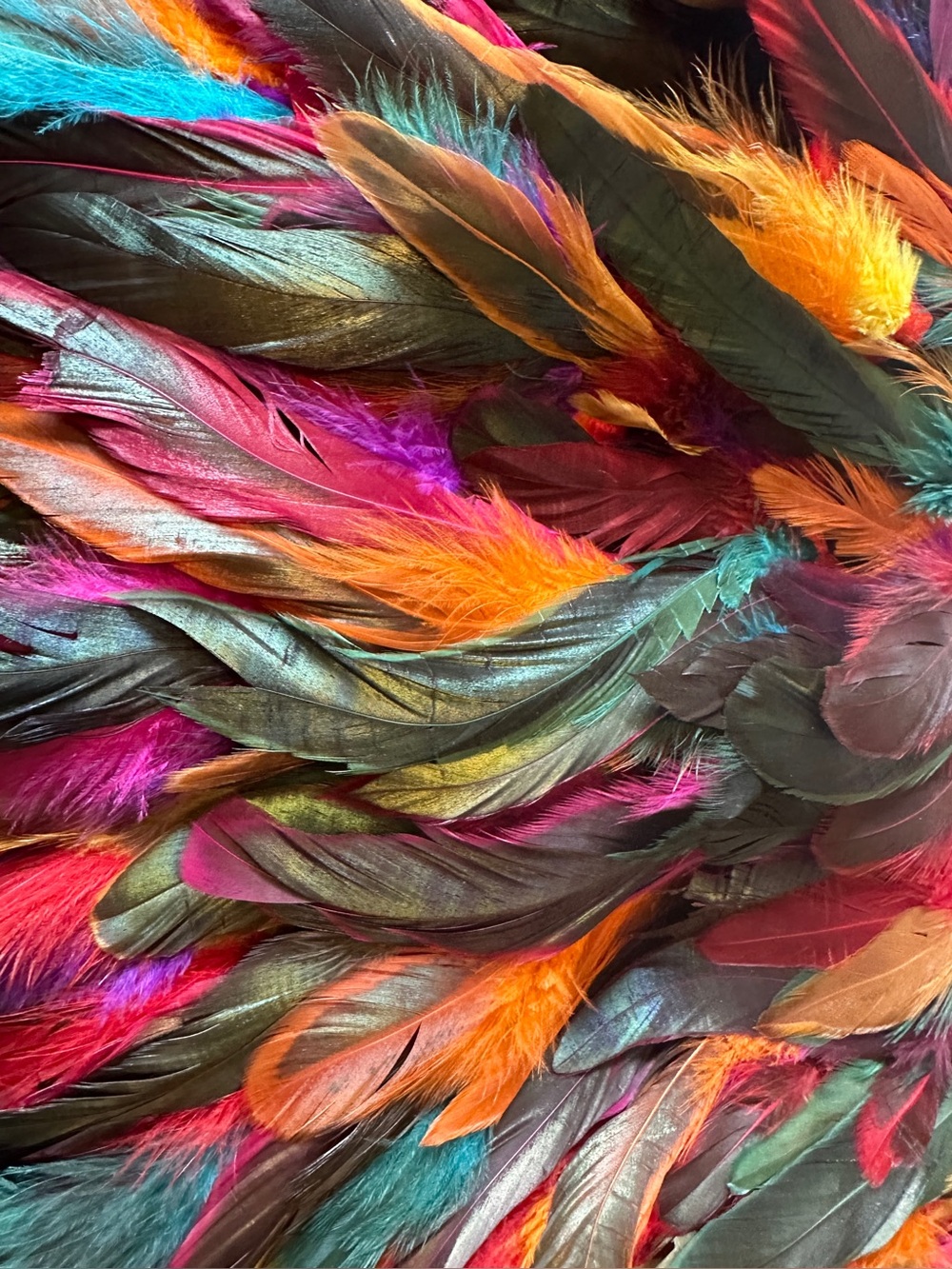 Multicolor Feather Trim Mini Skirt - Picture 2 of 6